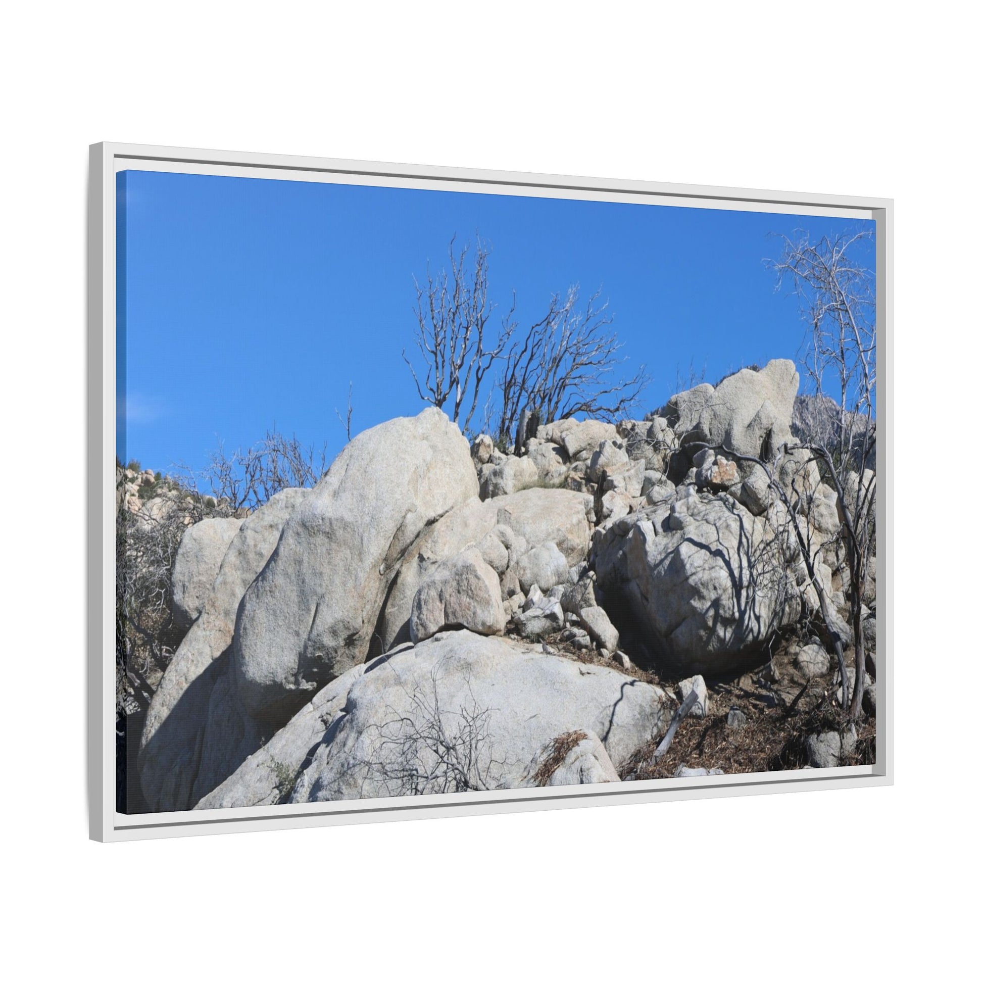 Barren Landscape with Boulder Formations - Unique Stretched Canvas Wall Art - Art By Earth
