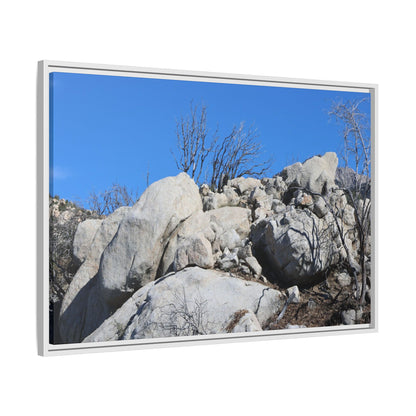 Barren Landscape with Boulder Formations - Unique Stretched Canvas Wall Art - Art By Earth