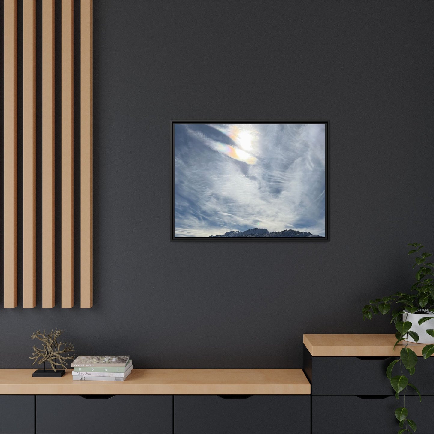 Whispers of Winter's Embrace - Unique Stretched Canvas Wall Art