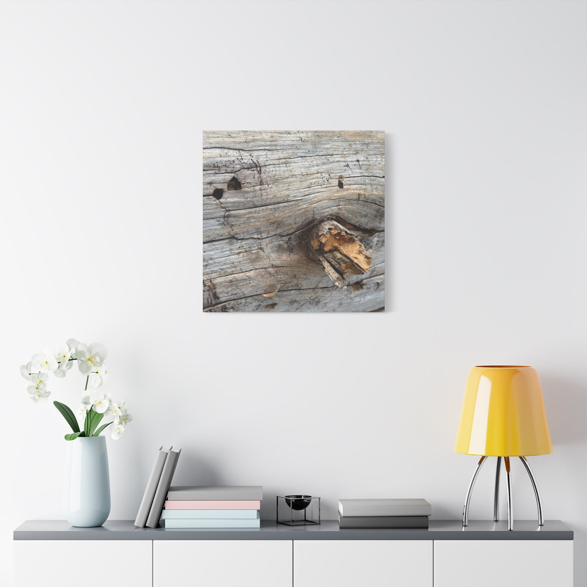 Weathered Wood Portrait - Unique Frameless Canvas Wall Art - Art By Earth