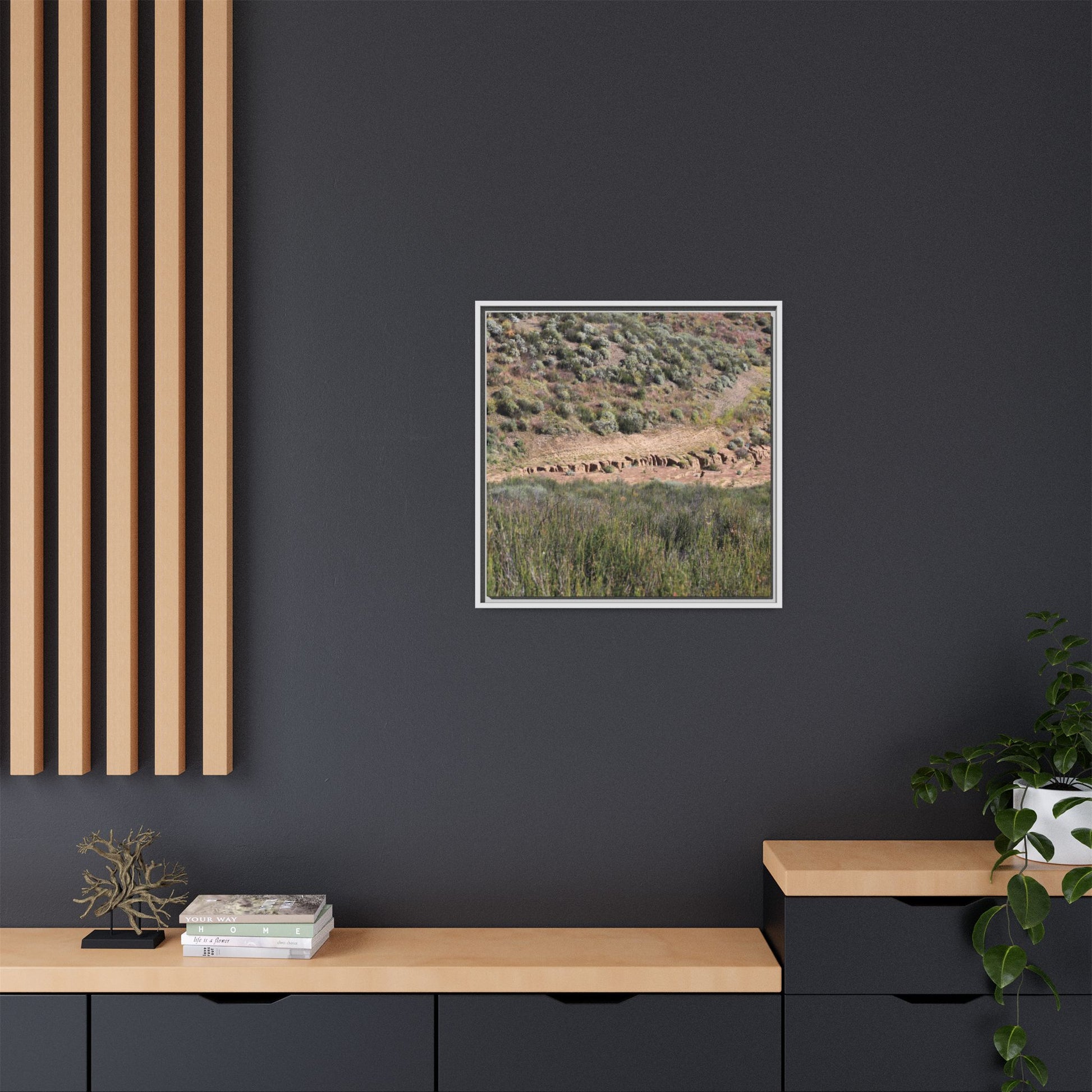 Ancient Dwellings in the Valley - Unique Stretched Canvas Wall Art - Art By Earth
