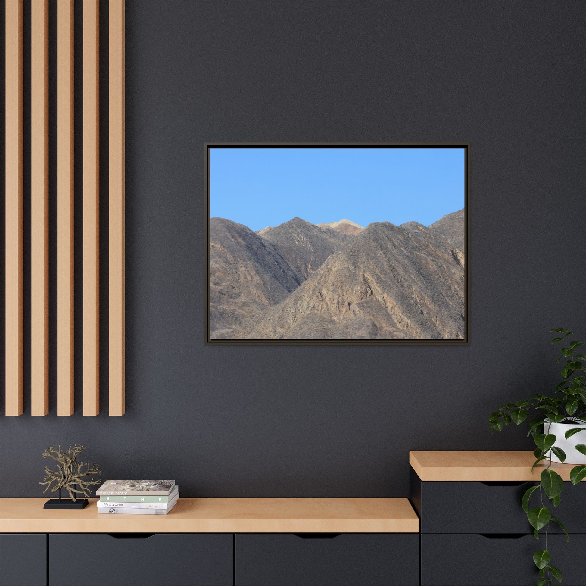 Echoes of Barren Peaks - Unique Stretched Canvas Wall Art - Art By Earth