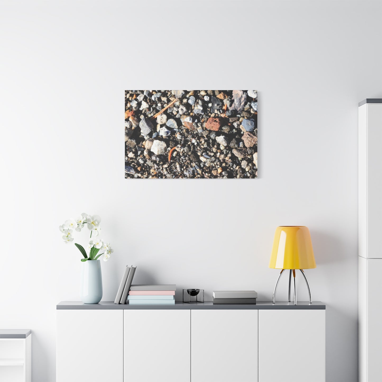 Scattered Stones - Unique Frameless Canvas Wall Art