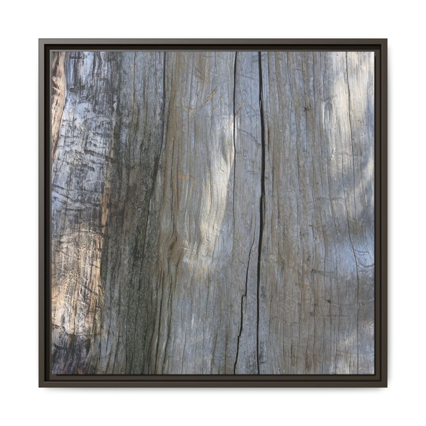 Cracked Timber Texture - Unique Stretched Canvas Wall Art