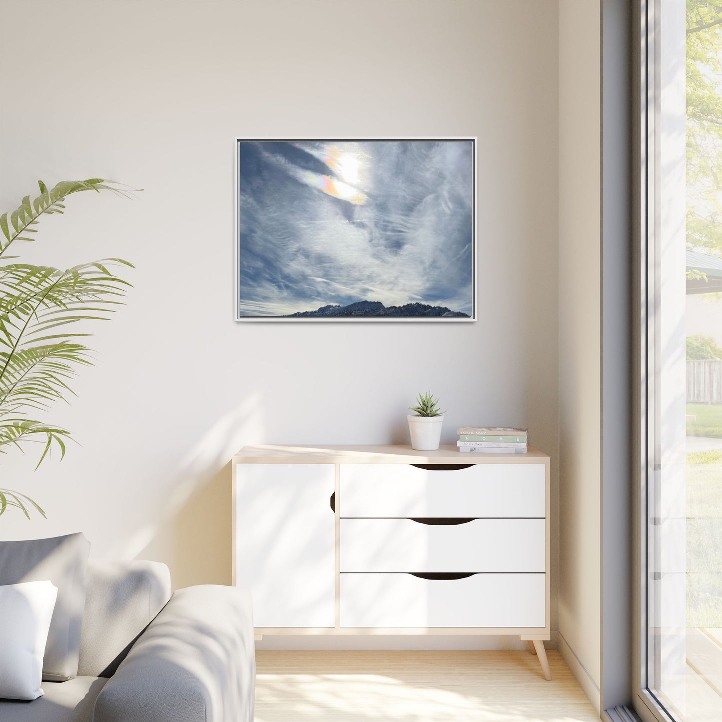 Whispers of Winter's Embrace - Unique Stretched Canvas Wall Art