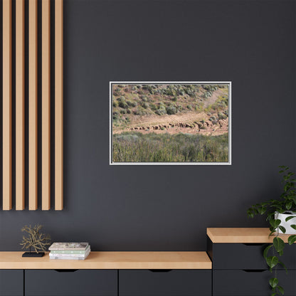 Ancient Dwellings in the Valley - Unique Stretched Canvas Wall Art - Art By Earth