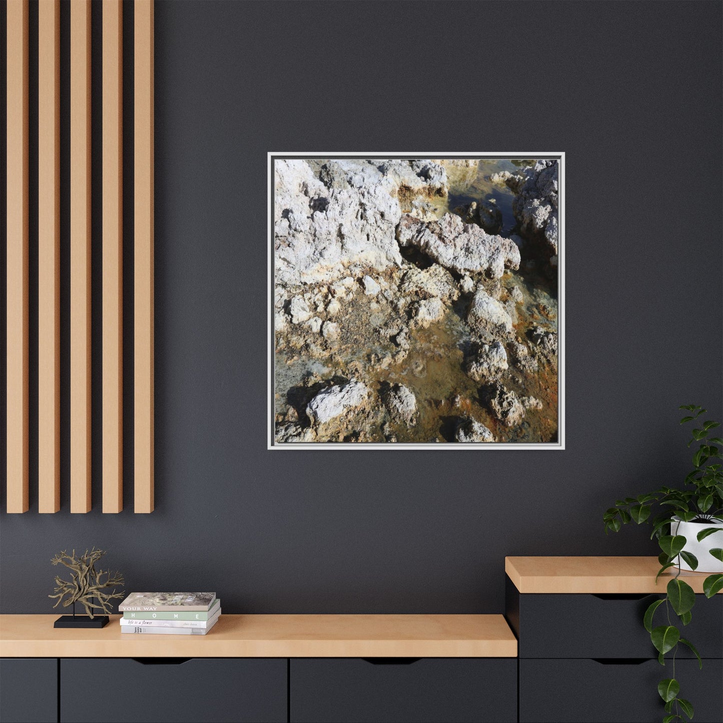 Strata of Silence - Unique Stretched Canvas Wall Art