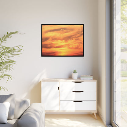 Burning Skies - Unique Stretched Canvas Wall Art - Art By Earth