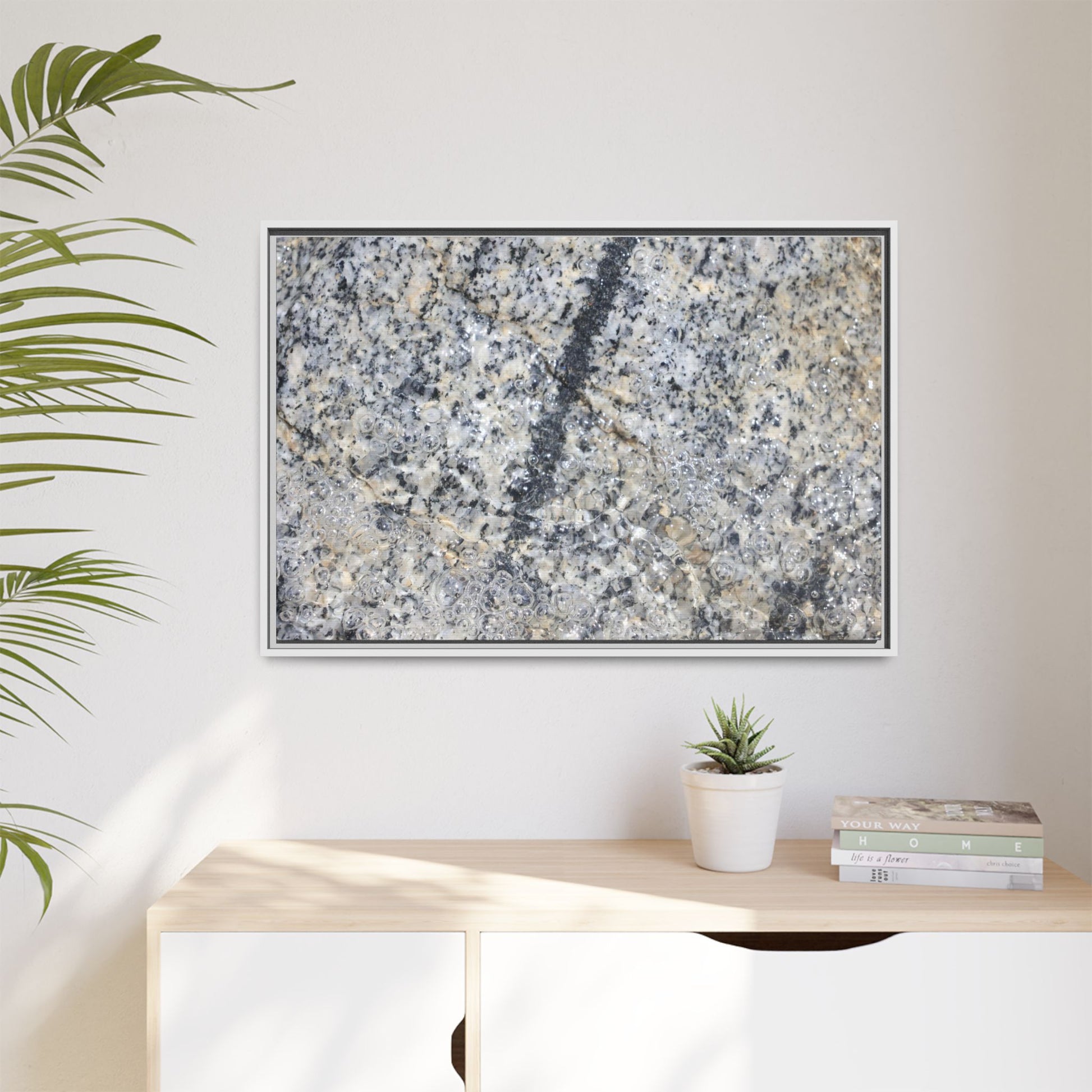 Granite Bubbles - Unique Stretched Canvas Wall Art - Art By Earth