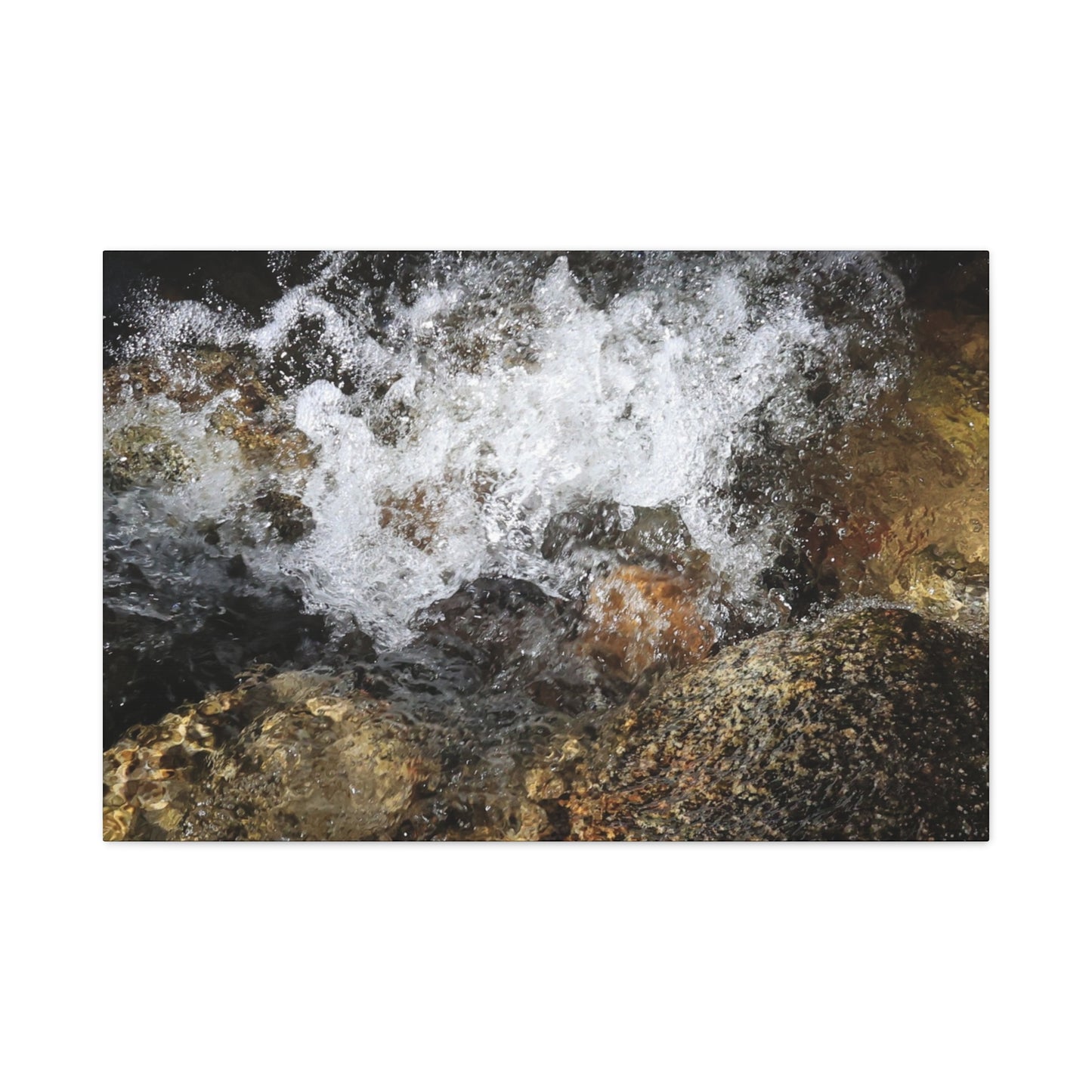 Stone and Surge - Unique Frameless Canvas Wall Art - Art By Earth