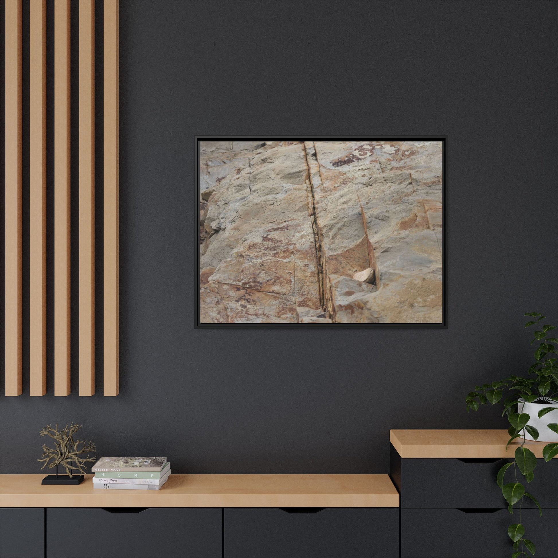 Sedimentary Symphony - Unique Stretched Canvas Wall Art - Art By Earth