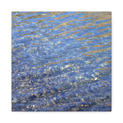 Ripples of Azure - Unique Frameless Canvas Wall Art