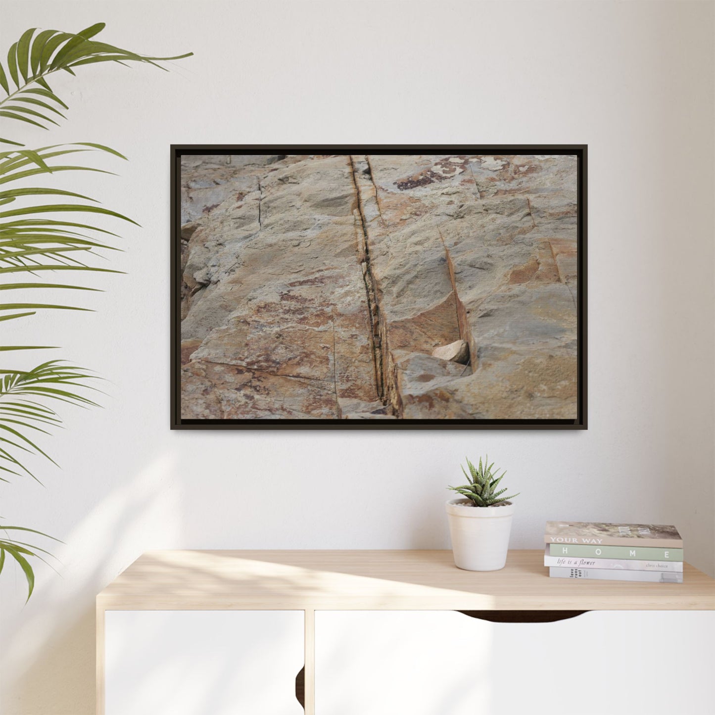 Sedimentary Symphony - Unique Stretched Canvas Wall Art - Art By Earth