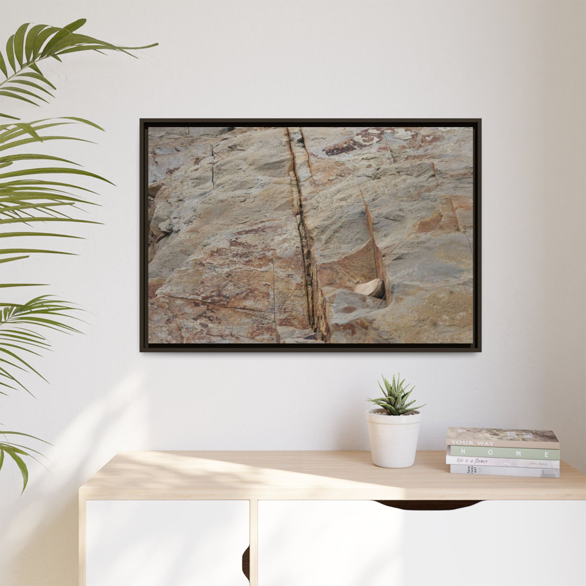 Sedimentary Symphony - Unique Stretched Canvas Wall Art - Art By Earth