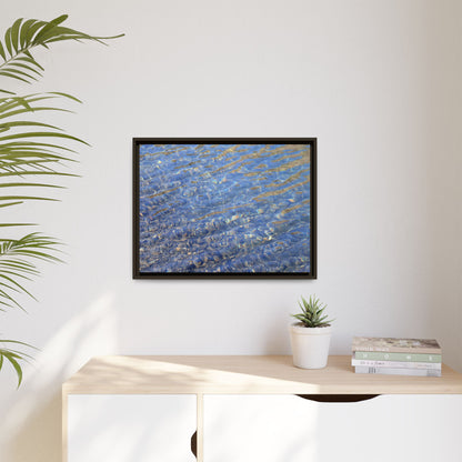 Aqua Fragments - Unique Stretched Canvas Wall Art