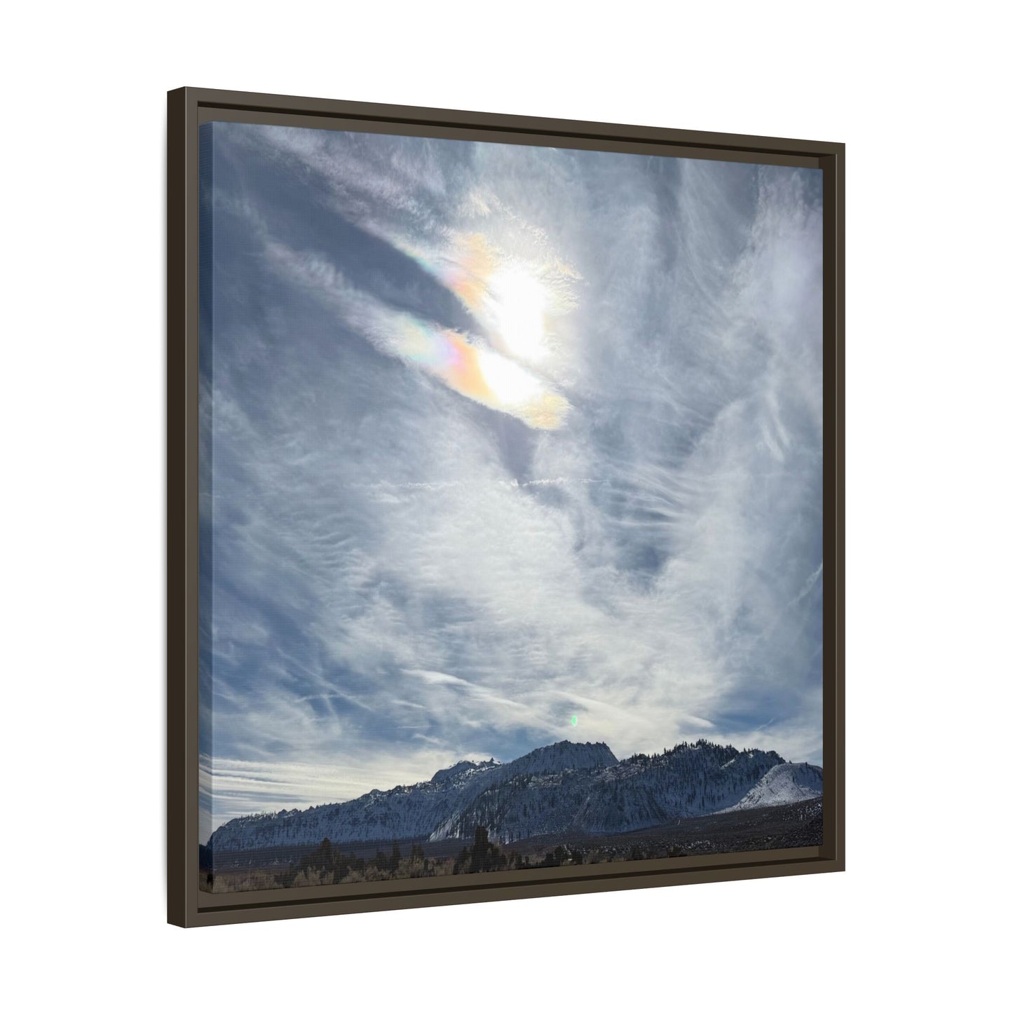 Whispers of Winter's Embrace - Unique Stretched Canvas Wall Art