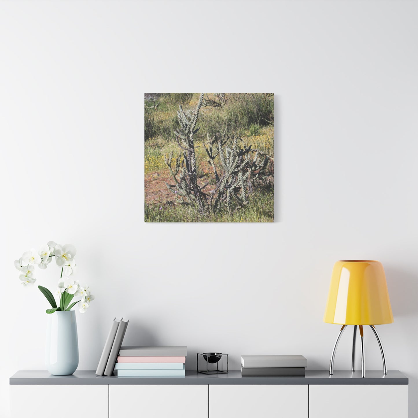 Desert Bloom in Shadow - Unique Frameless Canvas Wall Art - Art By Earth