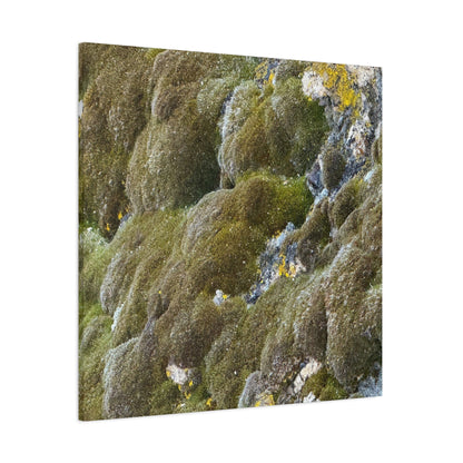 Verdant Stone Symphony - Unique Frameless Canvas Wall Art