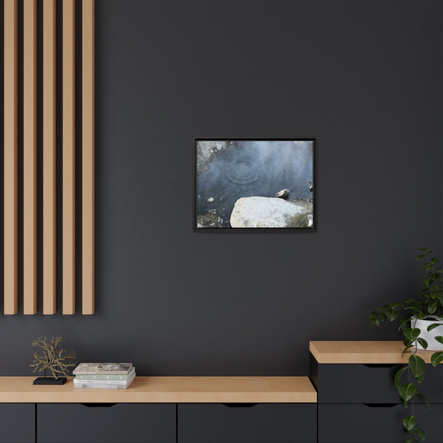 Ripples of Silence - Unique Stretched Canvas Wall Art