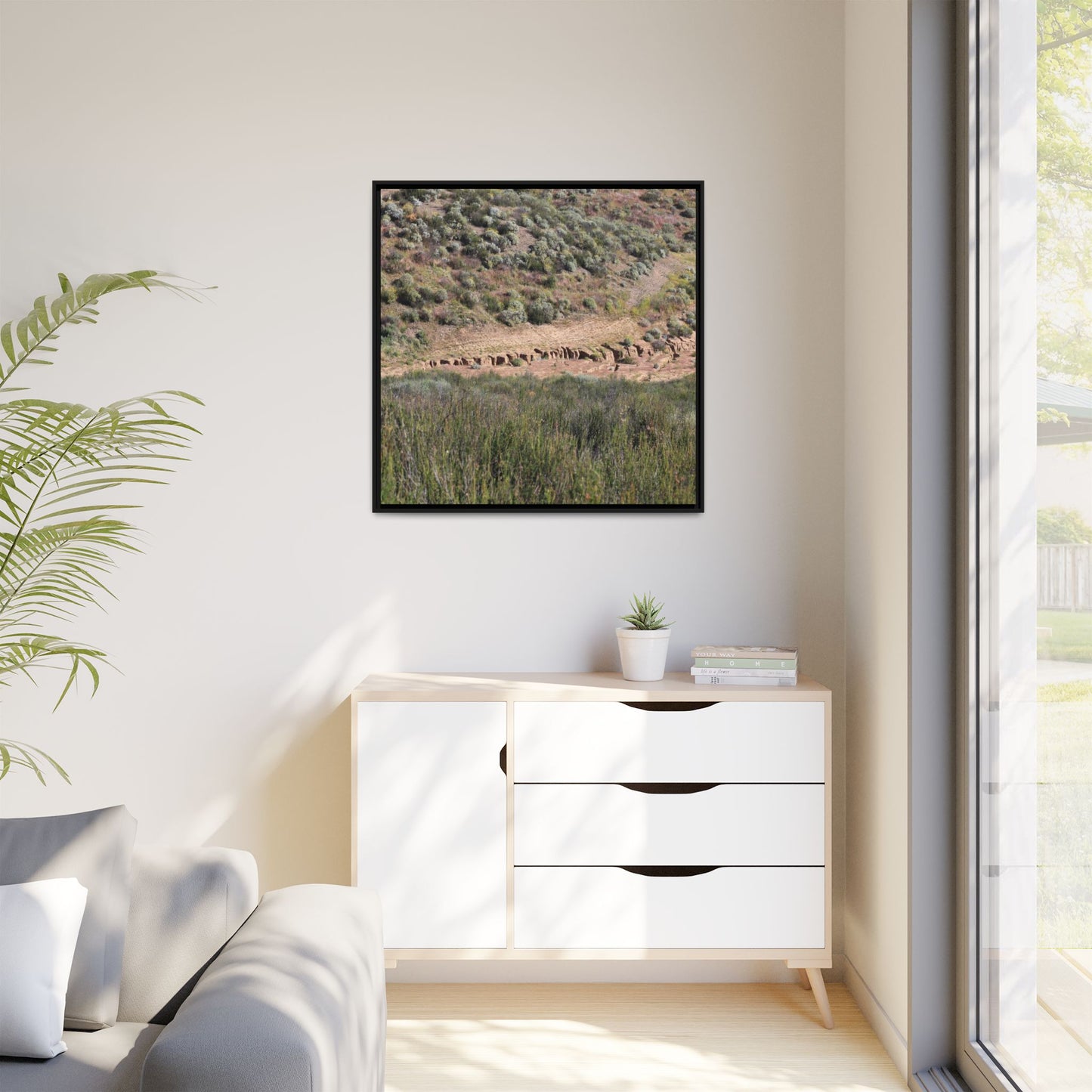 Ancient Dwellings in the Valley - Unique Stretched Canvas Wall Art - Art By Earth