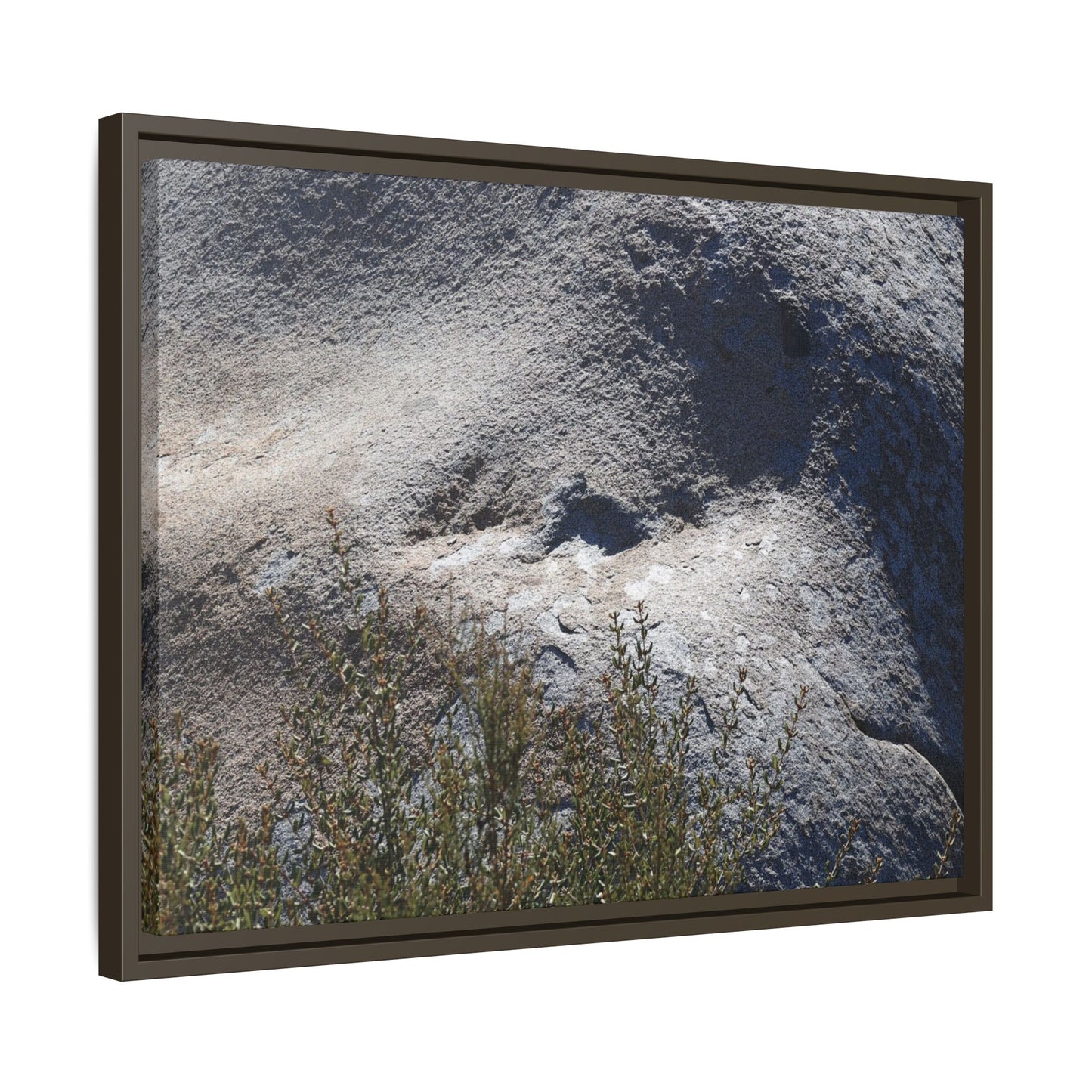 Weathered Boulder with Character - Unique Stretched Canvas Wall Art