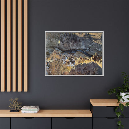 Fractured Landscape at Dawn - Unique Stretched Canvas Wall Art