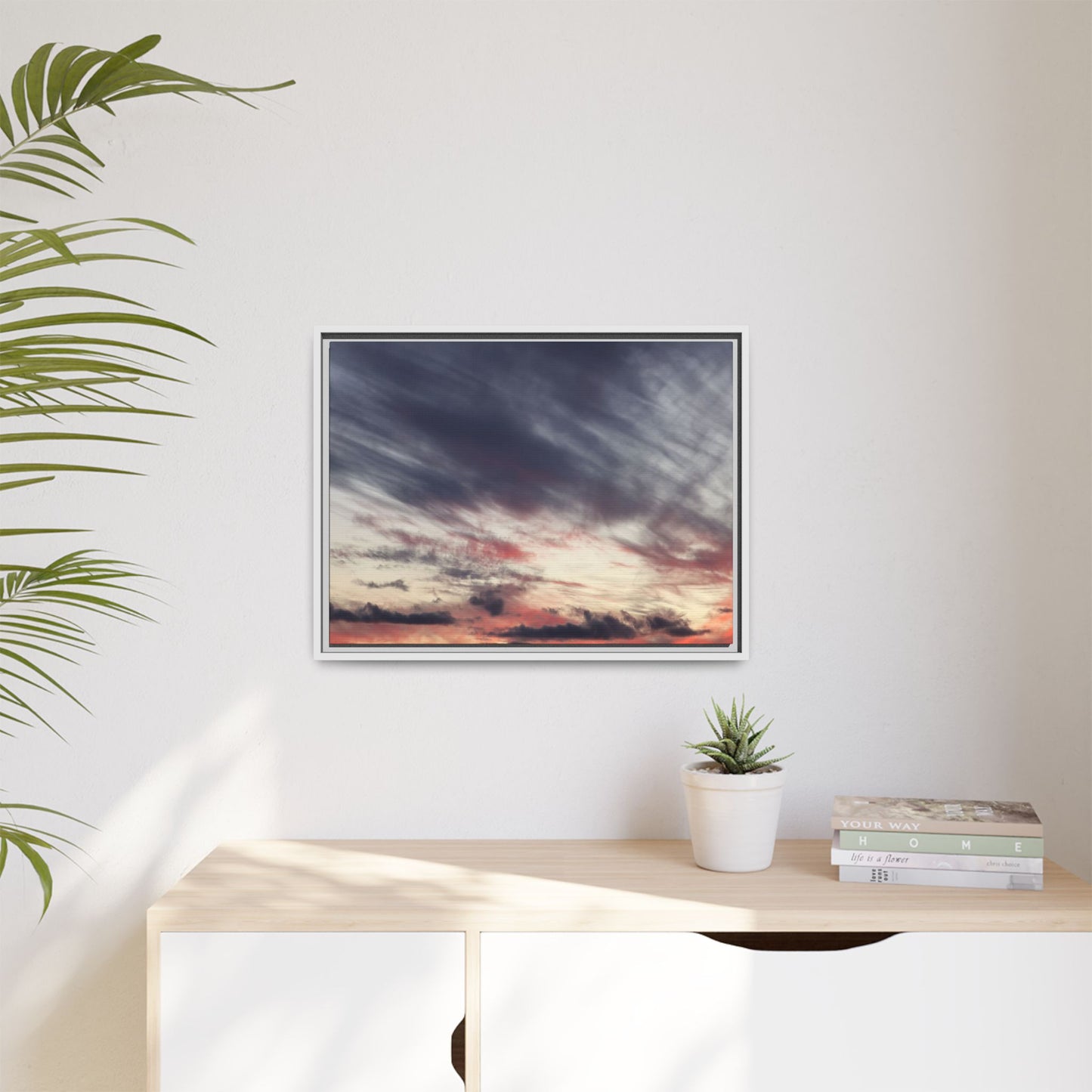 Fiery Sky at Dusk - Unique Stretched Canvas Wall Art - Art By Earth