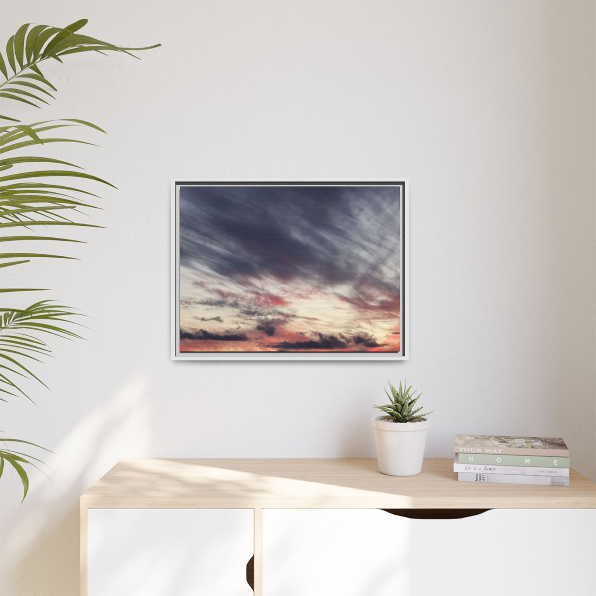 Fiery Sky at Dusk - Unique Stretched Canvas Wall Art - Art By Earth