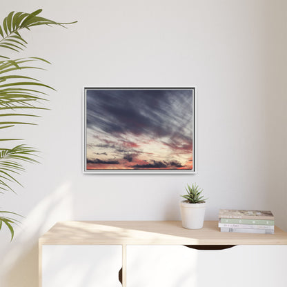Fiery Sky at Dusk - Unique Stretched Canvas Wall Art - Art By Earth