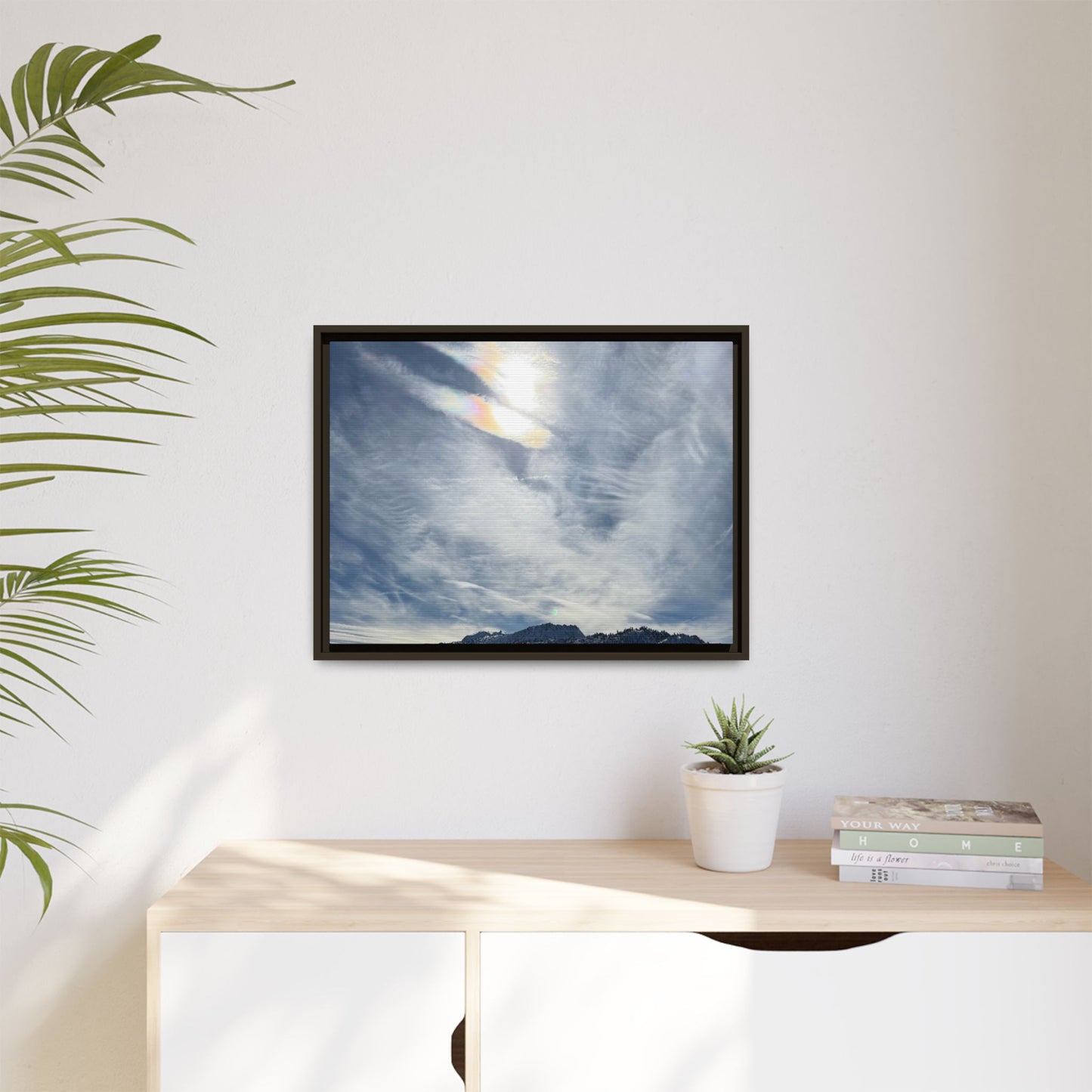 Whispers of Winter's Embrace - Unique Stretched Canvas Wall Art