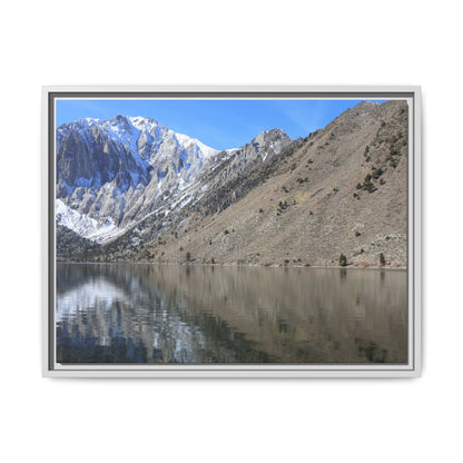 Mountain Mirror - Unique Stretched Canvas Wall Art