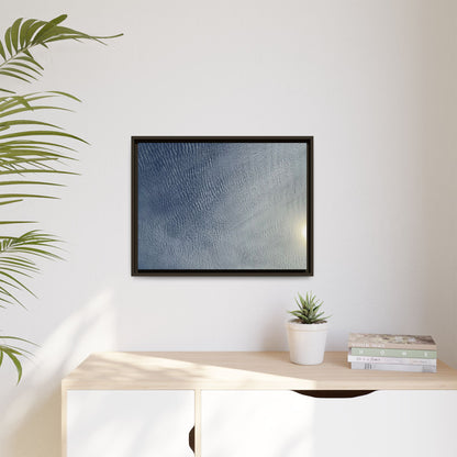 Undulating Whispers of Cerulean Stillness - Unique Stretched Canvas Wall Art - Art By Earth