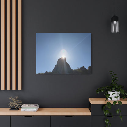 Sunburst Over Stone - Unique Frameless Canvas Wall Art - Art By Earth