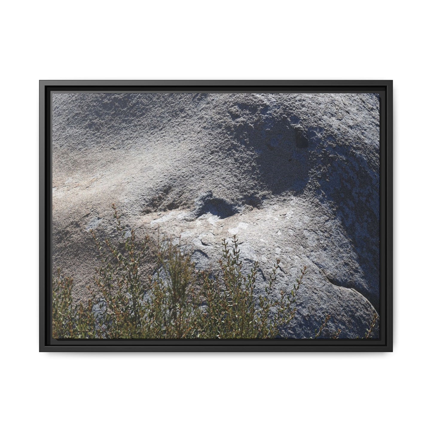 Weathered Boulder with Character - Unique Stretched Canvas Wall Art