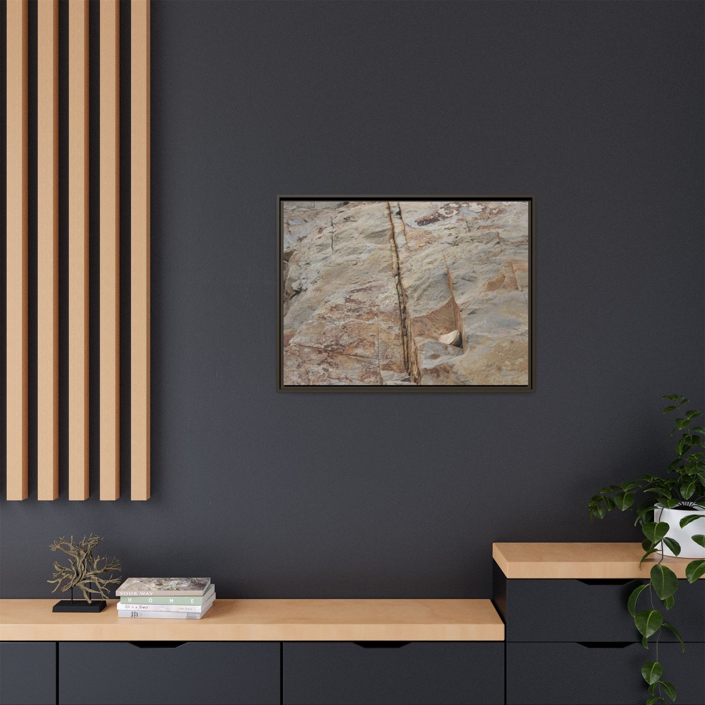 Sedimentary Symphony - Unique Stretched Canvas Wall Art - Art By Earth