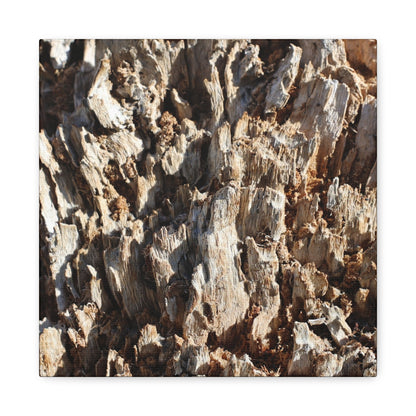 Decaying Bark Symphony - Unique Frameless Canvas Wall Art