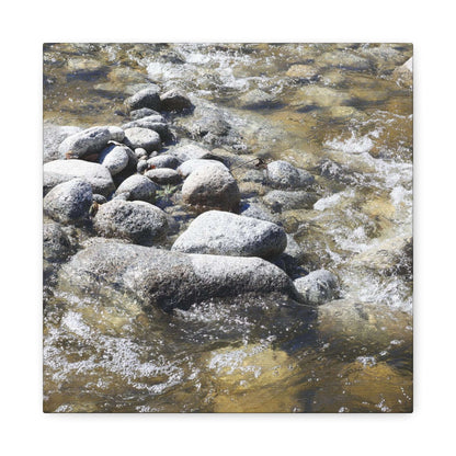 River Stones - Unique Frameless Canvas Wall Art - Art By Earth