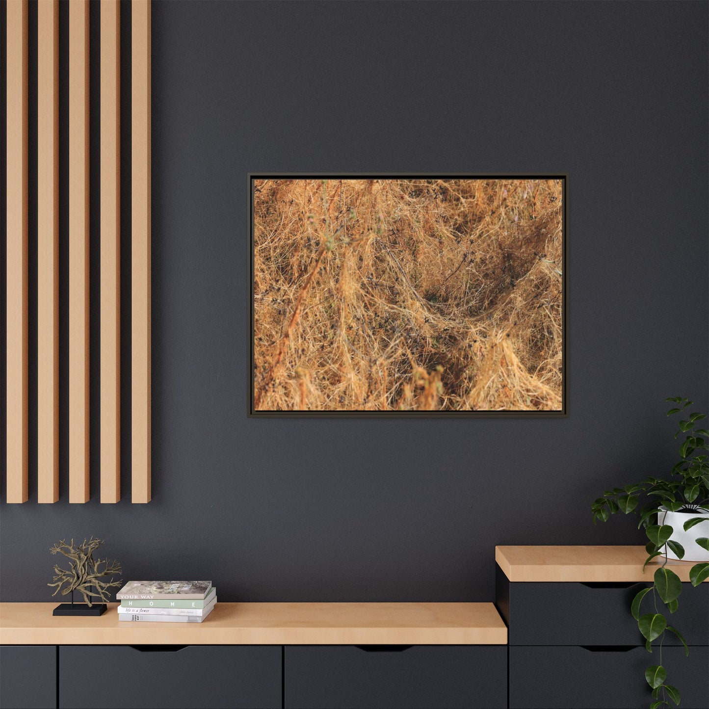 Dried Vegetation Study - Unique Stretched Canvas Wall Art - Art By Earth