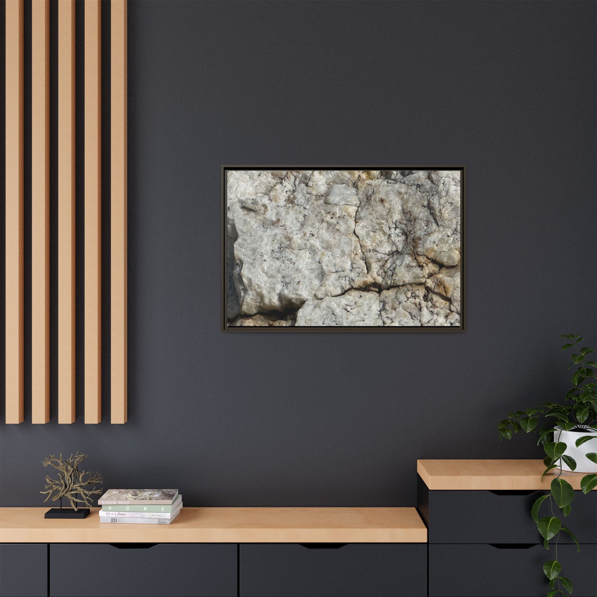 Weathered Limestone Formation - Unique Stretched Canvas Wall Art - Art By Earth