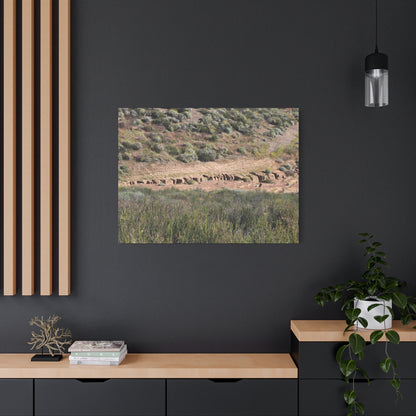 Ancient Dwellings in the Desert Valley - Unique Frameless Canvas Wall Art - Art By Earth