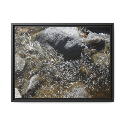 Water's Dance Over Stone - Unique Stretched Canvas Wall Art - Art By Earth