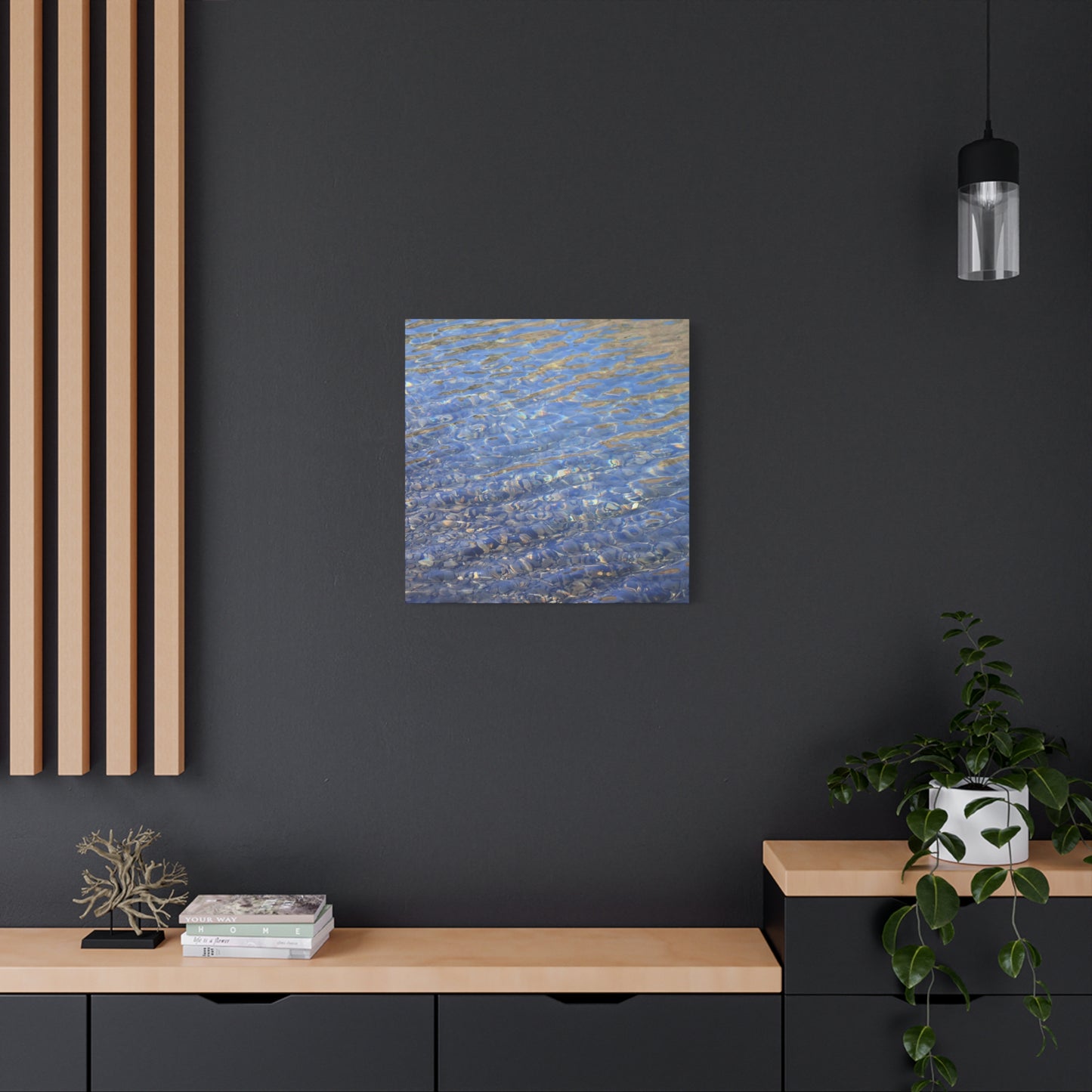 Ripples of Azure - Unique Frameless Canvas Wall Art