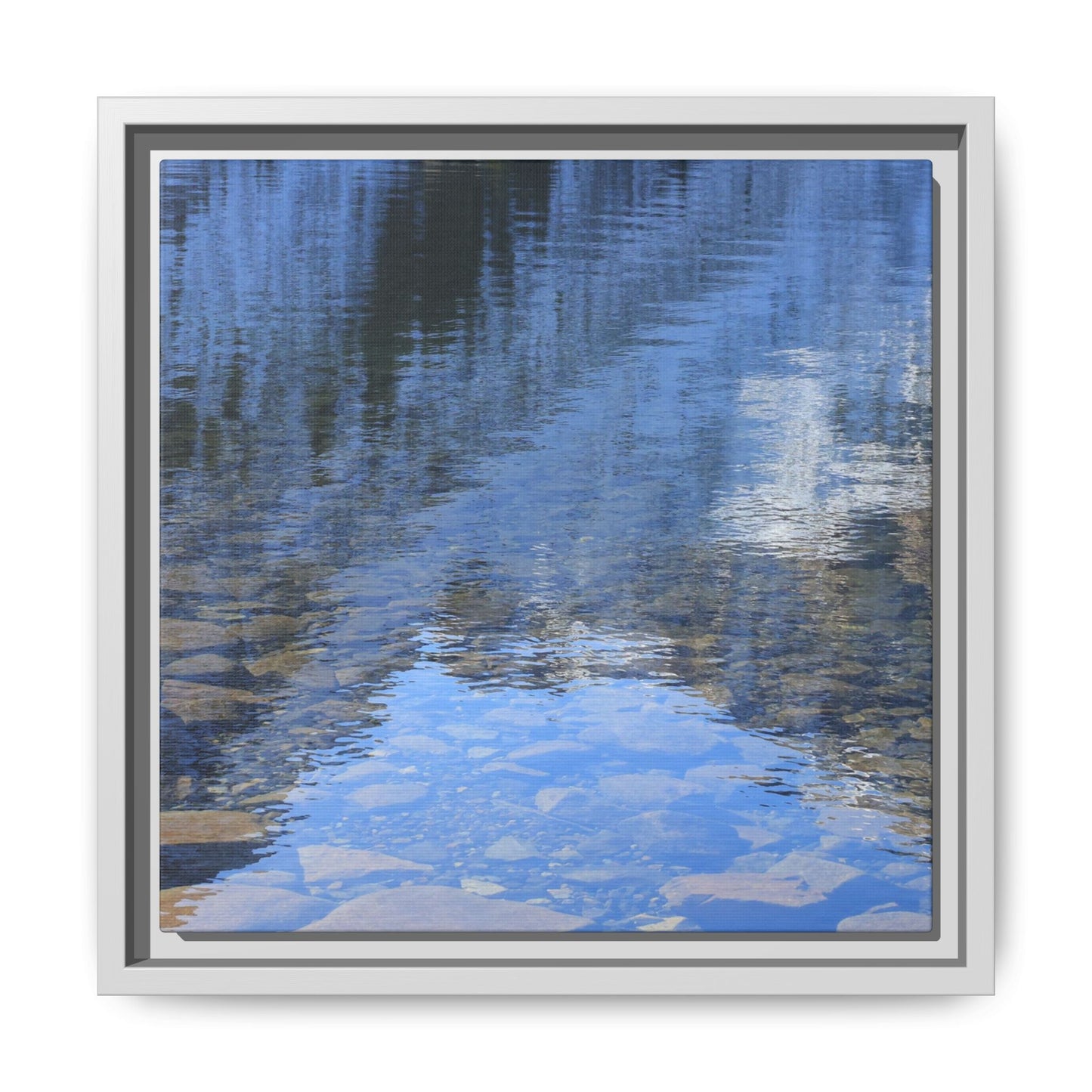 Reflected Stones - Unique Stretched Canvas Wall Art