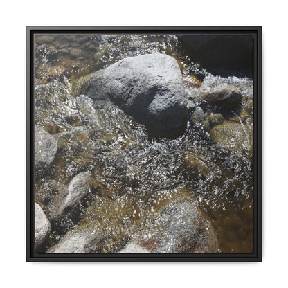 Water's Dance Over Stone - Unique Stretched Canvas Wall Art - Art By Earth