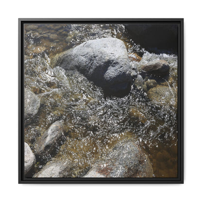 Water's Dance Over Stone - Unique Stretched Canvas Wall Art - Art By Earth