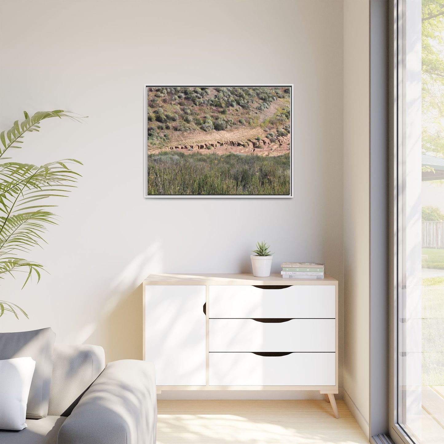 Ancient Dwellings in the Valley - Unique Stretched Canvas Wall Art - Art By Earth
