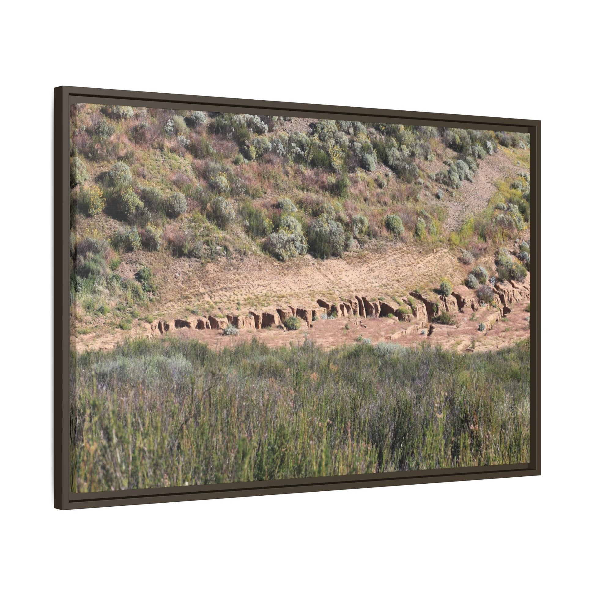 Ancient Dwellings in the Valley - Unique Stretched Canvas Wall Art - Art By Earth