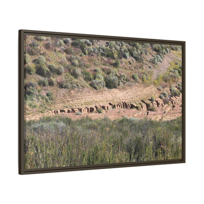 Ancient Dwellings in the Valley - Unique Stretched Canvas Wall Art - Art By Earth