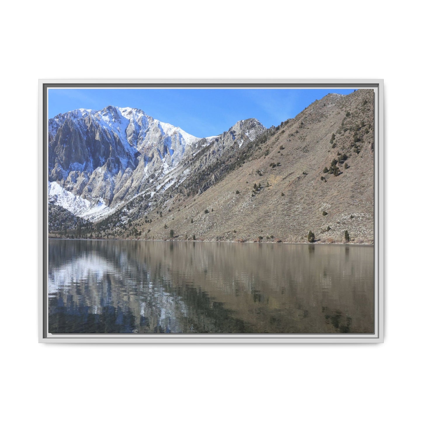 Mountain Mirror - Unique Stretched Canvas Wall Art