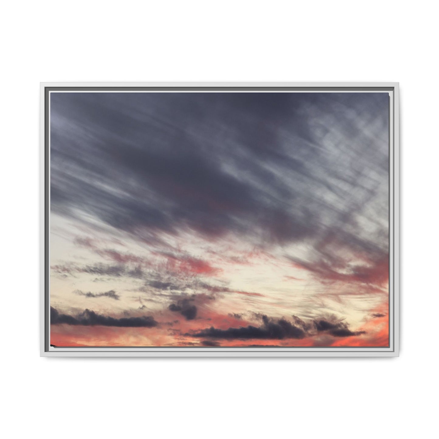 Fiery Sky at Dusk - Unique Stretched Canvas Wall Art - Art By Earth